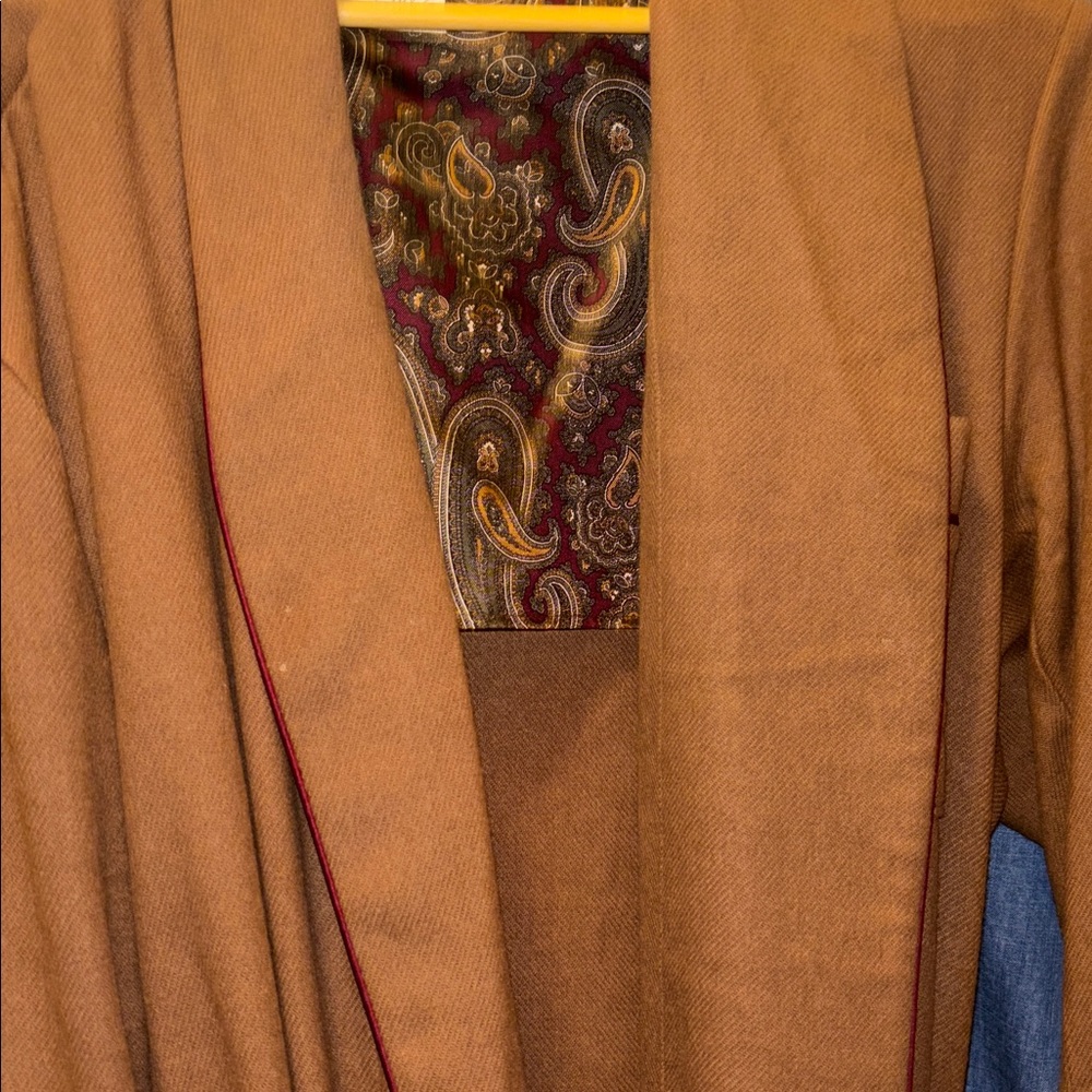 Brown Paisley Lined Coat